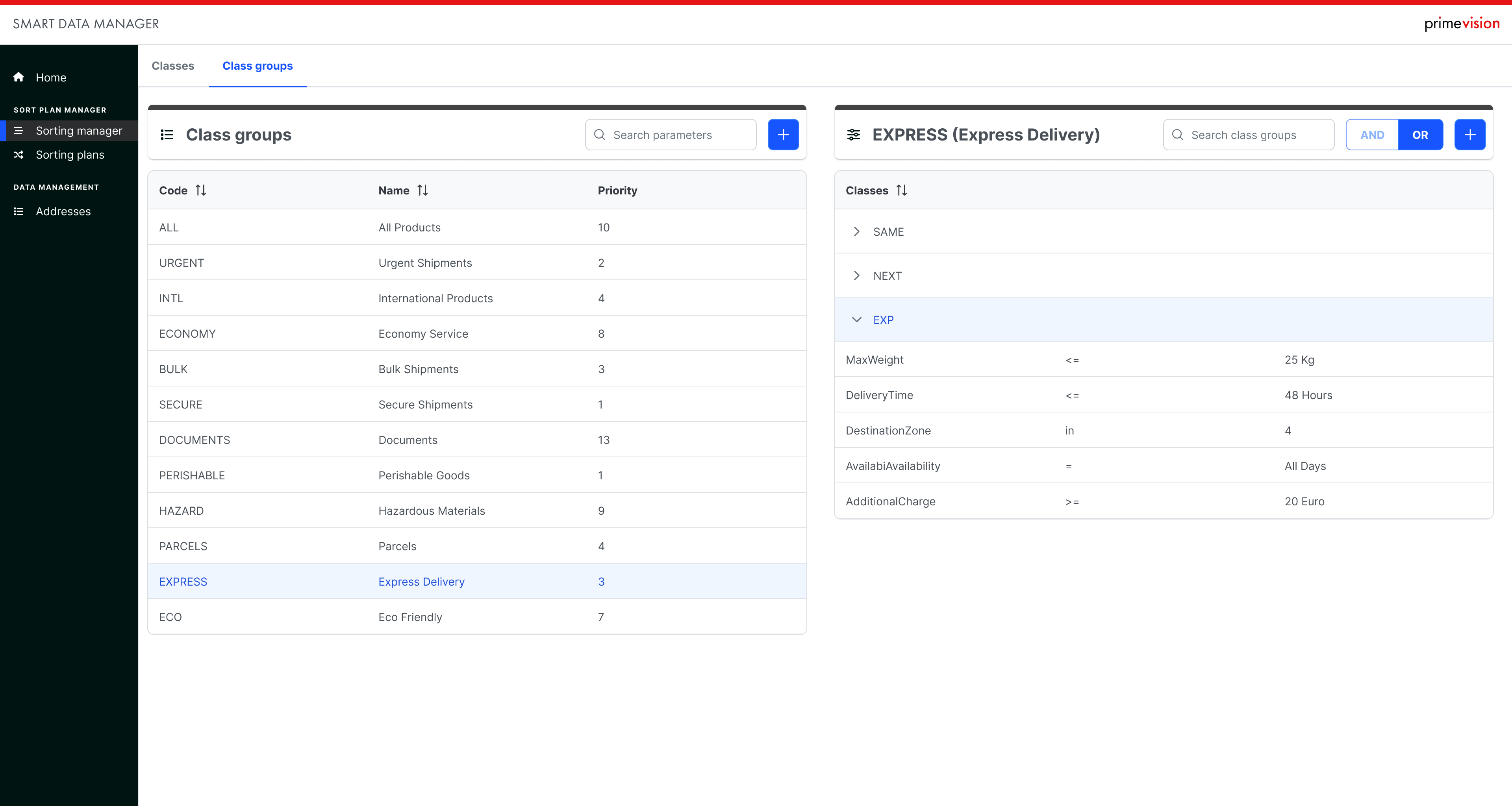 Smart Data Manager Interface